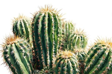 Green spiky cactus in bright light.