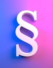 Obraz premium Paragraph symbol in vibrant gradient