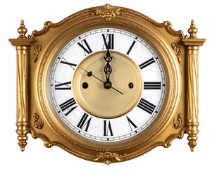 Ornate gold clock face