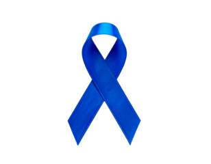 Cinta de concientización simple azul, sobre fondo blanco neutro