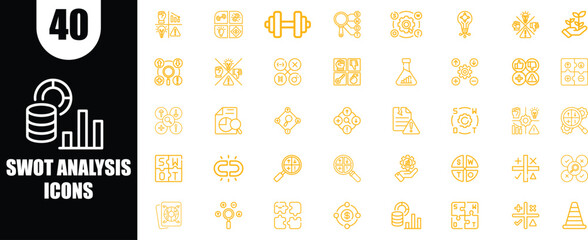 SWOT Analysis Icons: Business Strategy and Planning Tools