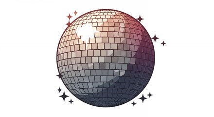Disco ball illustration design