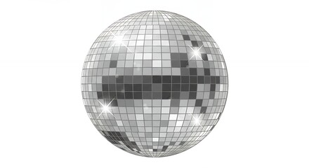 Silver disco ball illustration background design