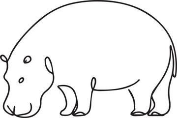 Hippopotamus amphibius vector 