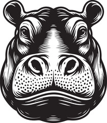 Hippopotamus amphibius vector 