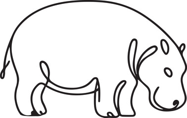 Hippopotamus amphibius vector 