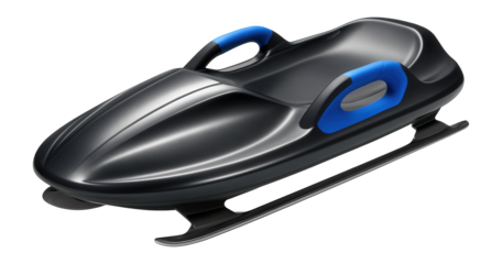 Heavy-duty sled with a metallic sheen for adults on steep descents