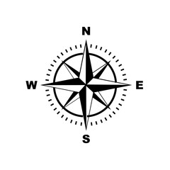 compass on white background