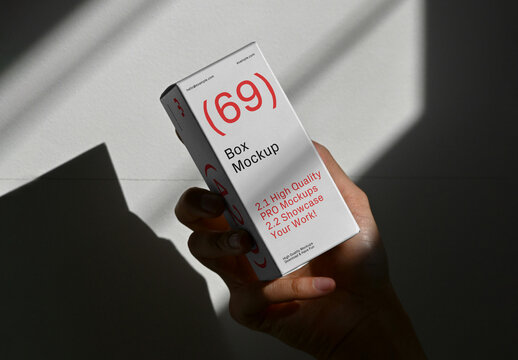 Front View Cosmetic Box Mockup