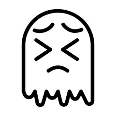 Obraz premium a collection of icons containing ghost emotes such as happy expressions, smiles, sadness and so on