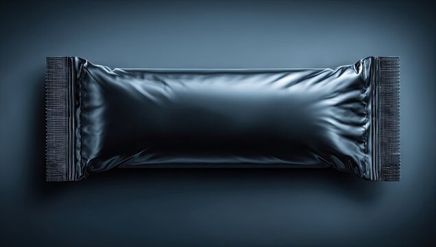 Dark, glossy snack bar wrapper