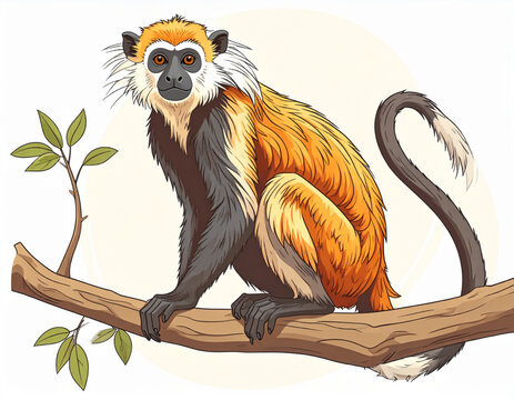 lutung jawa, javan langur, primata, jawa, vektor, eps10, svg, flat, gradient, line art, geometric, wildlife, indonesia, isolated, white background