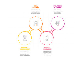 Vector infographic design template. Modern timeline concept with four steps, circles. Vector illustration used for diagram, workflow layout, banner, webdesign