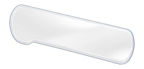 Clear vinyl chainstay sticker with pre-cut shape for hybrid bikes