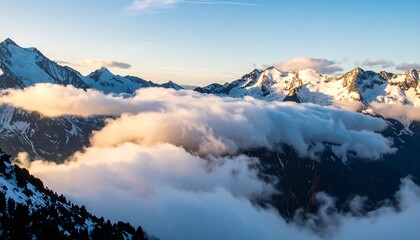 Mountains and clouds view