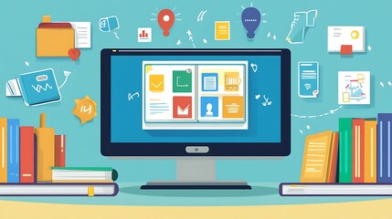 A global online platform where students join together on projects, sharing digital libraries and learning resources worldwide.