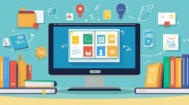 A global online platform where students join together on projects, sharing digital libraries and learning resources worldwide.