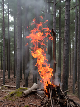 Pine forest pach exploitation