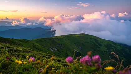 Pastel Sky above Hillside