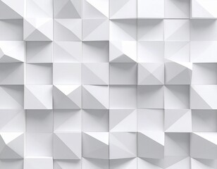 Fototapeta premium Generated image Square Pyramidal Wall Tiles in Grid Formation with Light and Shadow Play