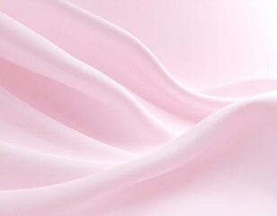 Fototapeta premium Generated image Flowing Pink Fabric with Gentle Folds and Silky Texture in Pastel Composition