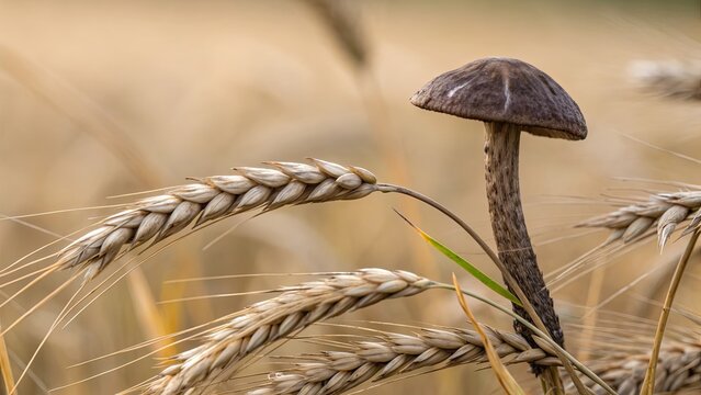 Ergot Fungal Structures on Rye