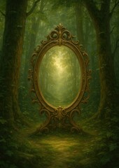 Enchanted forest mirror portal