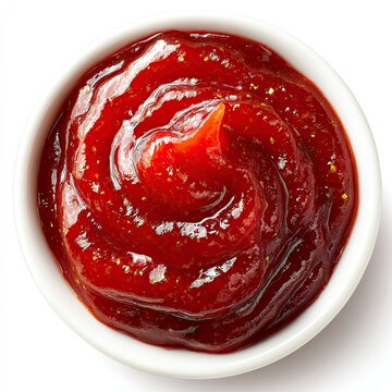 Red sauce in small white bowl (1)