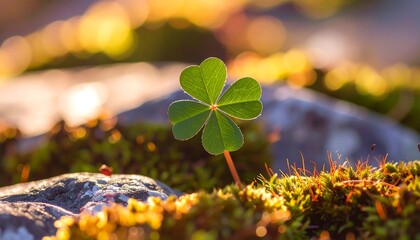 Close-up of a four-leaf clover