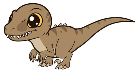 Cute Baby T Rex Dinosaur Cartoon Character