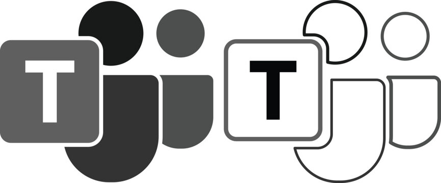 Microsoft Teams logo pack in various styles, including flat, outline, and dark theme icons. Microsoft team vector logotype
