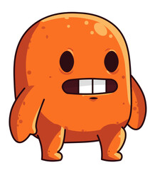 Orange Slime Monster Game Character Sprite