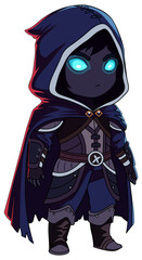 Pixel Art Hooded Rogue Character Sprite