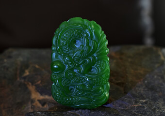 Green jade Rare and expensive For making jewelry © Diamon jewelry