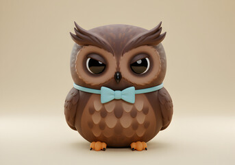 Obraz premium Cute cartoon owl illustration