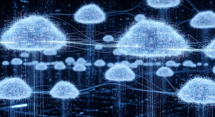 Abstract Digital Cloud Network.