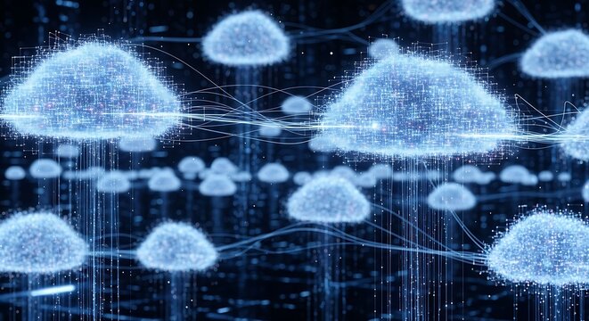 Abstract Digital Cloud Network.