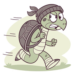 Turtle with Backpack Running 1