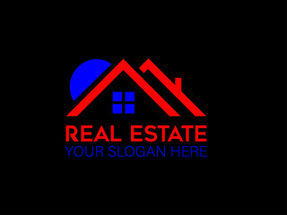 Luxury gold real estate logo design	
