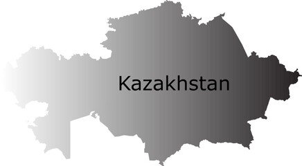 Kazakhstan Map Design with National Flag
