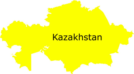 Obraz premium Kazakhstan Map Design with National Flag