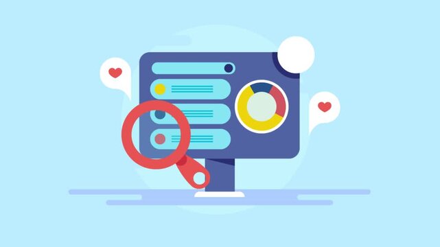Search results on computer screen, paired with dynamic charts and analytics. visually convey impact of organic SEO content for measurable business growth.