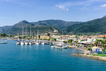 Fototapeta premium Greece's crystal clear waters, ports and the Ionian Sea itself.