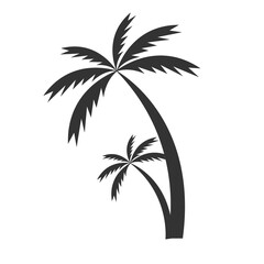Naklejka premium palm tree vector flat illustration