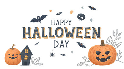 Naklejka premium halloween background with pumpkin