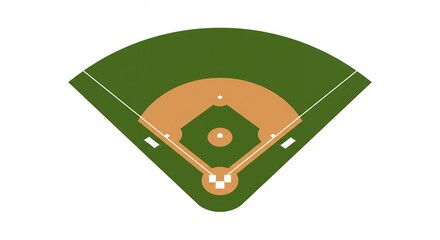 Baseball field diagram illustration