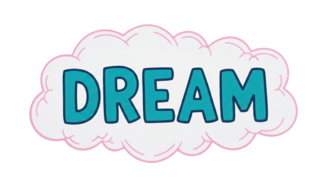 Isolated Dream Cloud Typography - Powered by Adobe