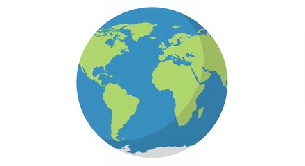 Colorful cartoon earth globe image