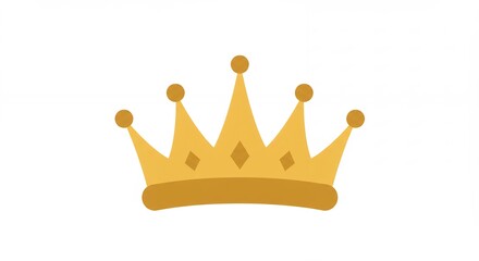 Gold crown icon graphic design element