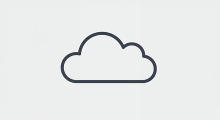 Simple cloud icon illustration